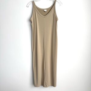 A New Day Tan Midi Dress Women's Size XS V-Neck Tank